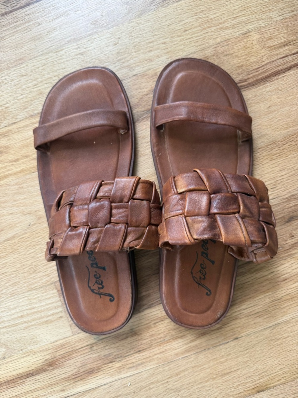 Free People Winding River Braided Leather Sandals